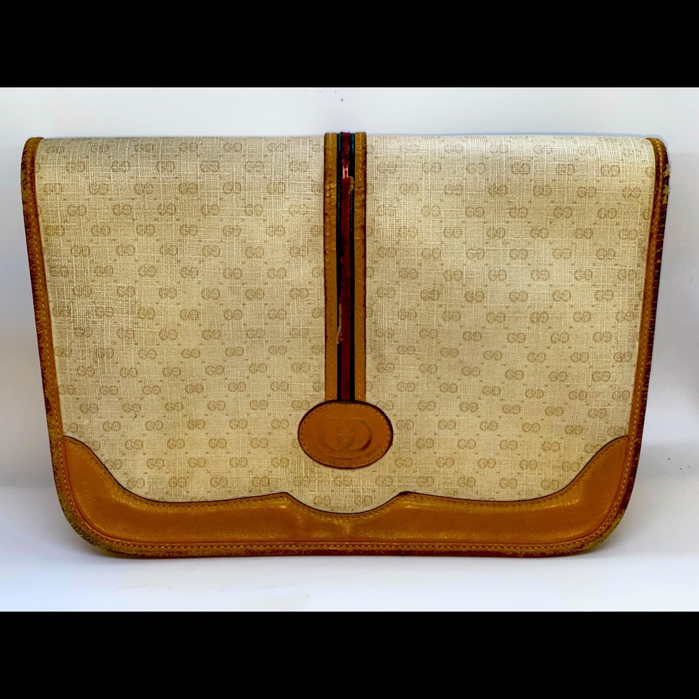 GUCCI MONOGRAM GG VINTAGE FLAP CROSSBODY
